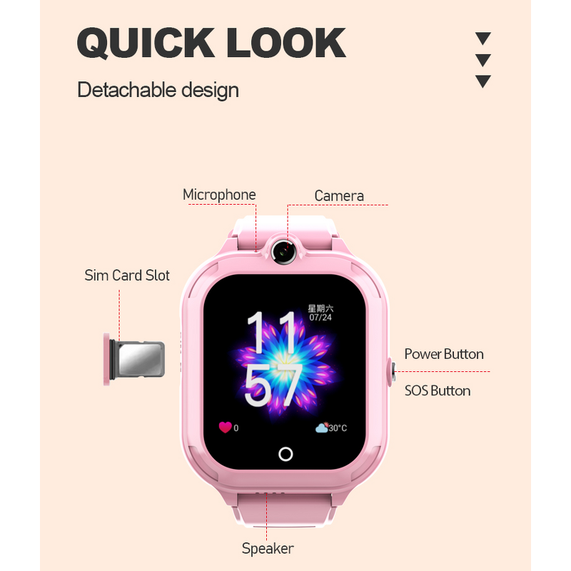 DF84 Kids Smart Watch Manufacturer - 4G HD Calling Watch