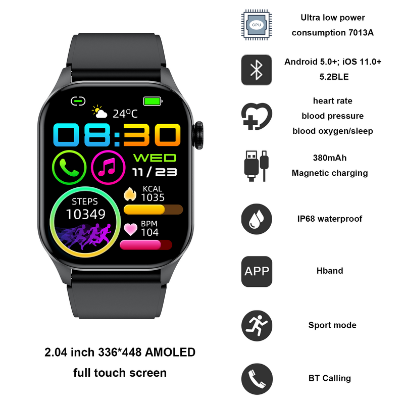 Smart Watch Manufacturer - 2.04 Inch Fitness Tracker