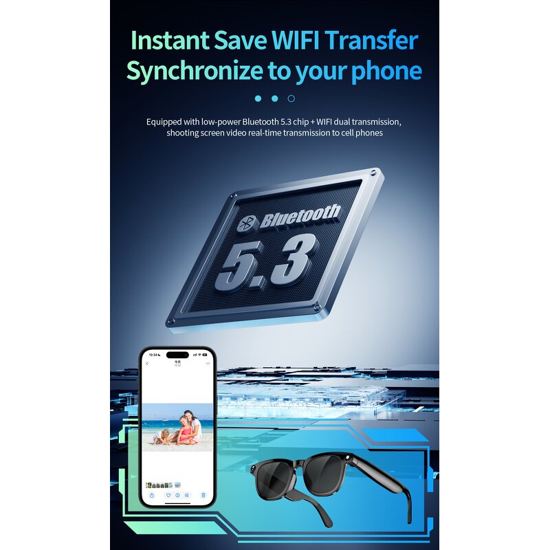 Smart Glasses Supplier - E02 8MP Real Time Translation Anti-Shake