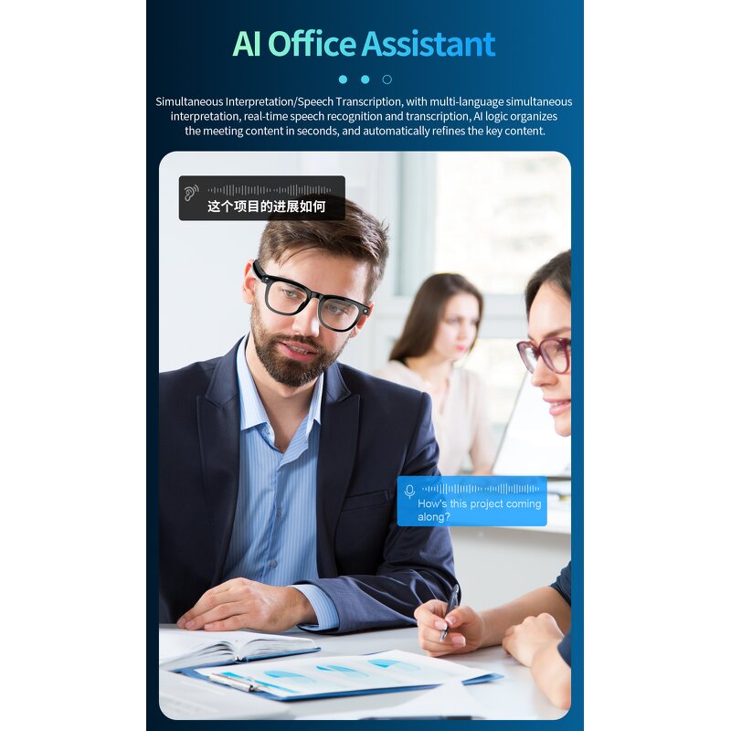 Smart Glasses Supplier - E02 8MP Real Time Translation Anti-Shake
