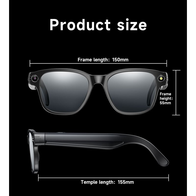 Smart Glasses Manufacturer - 8MP Camera Translate Video Recording