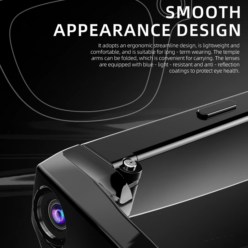 Smart Glasses Supplier - 8MP Video Camera Bar Design Eyewear