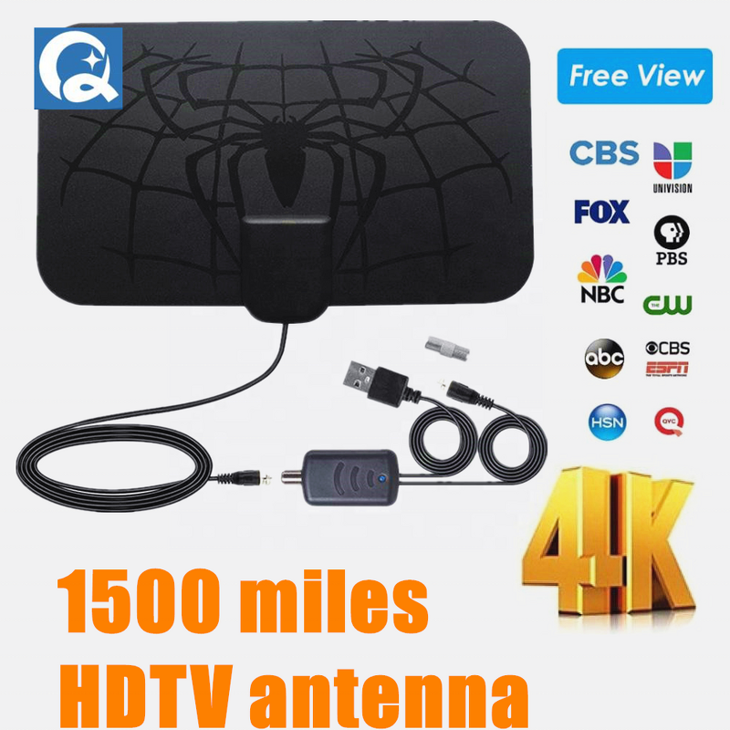 TV Antenna Supplier - 50-mile Indoor Flat-screen Signal Amplifier