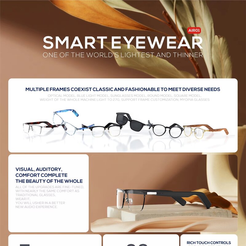 Smart Glasses Manufacturer - Stylish Bluetooth Glasses for Commuting