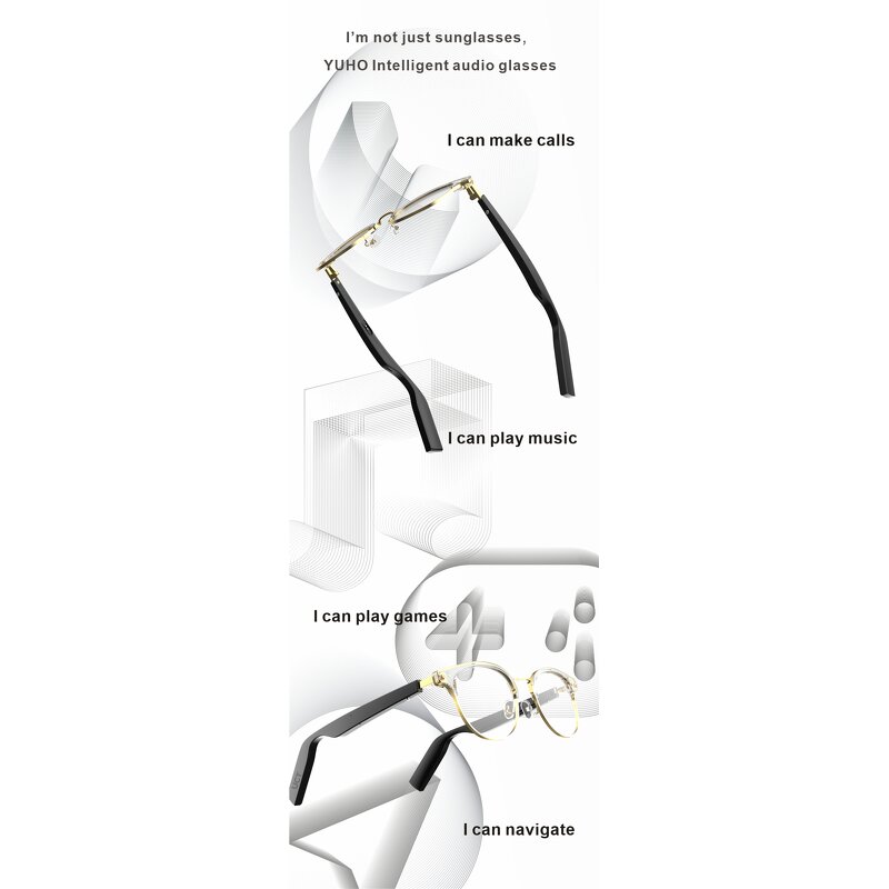 Smart Glasses Supplier - Bluetooth AI Smart Glasses Black Technology