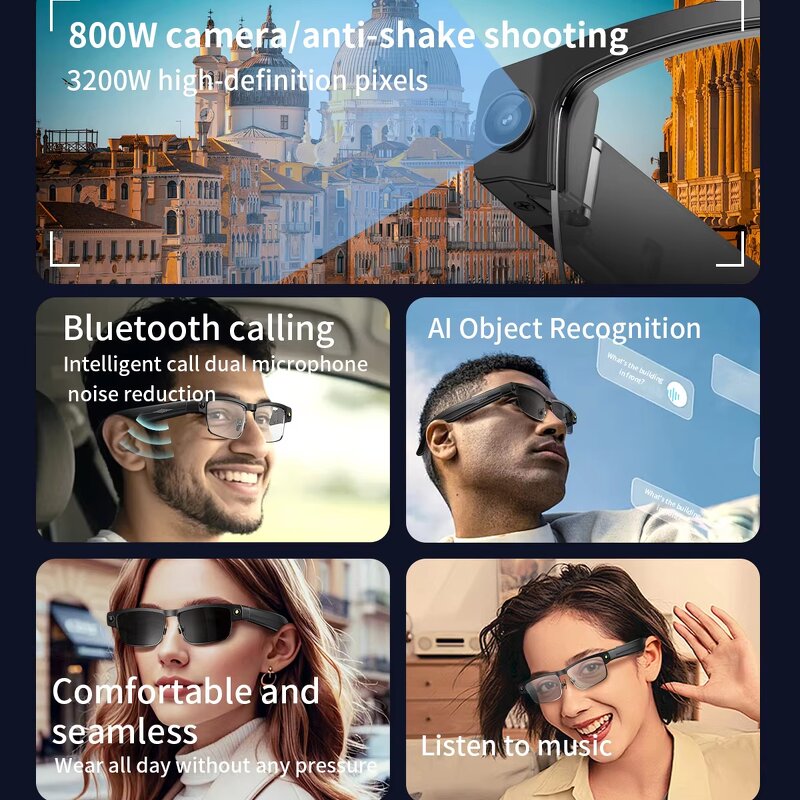 Smart Glasses Supplier - Camera Recording Function Bluetooth OEM