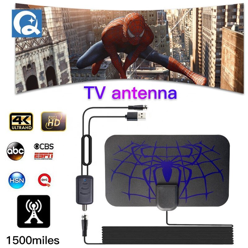 TV Antenna Supplier - 50-mile Indoor Flat-screen Signal Amplifier
