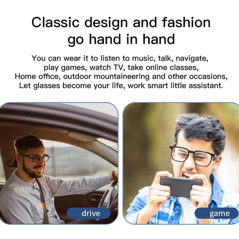 Smart Glasses Supplier - Smart Eyewear with Bluetooth Audio Lenses