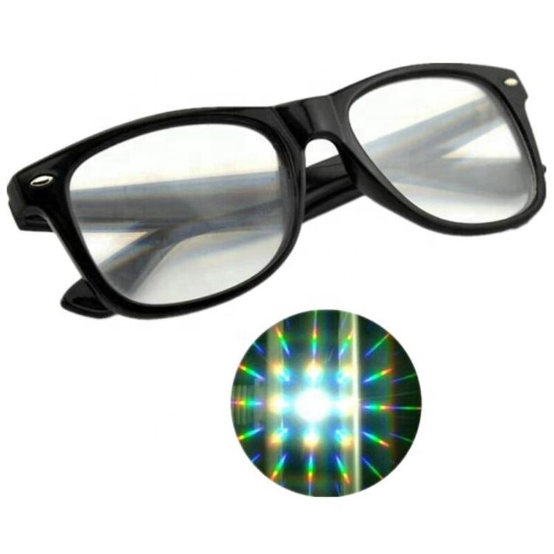 Diffraction Glasses Manufacturer - 3D Prism Rainbow Effect