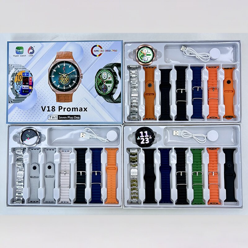 Smart Watch Supplier - PROMAX V18 7in1 Stainless Steel Band
