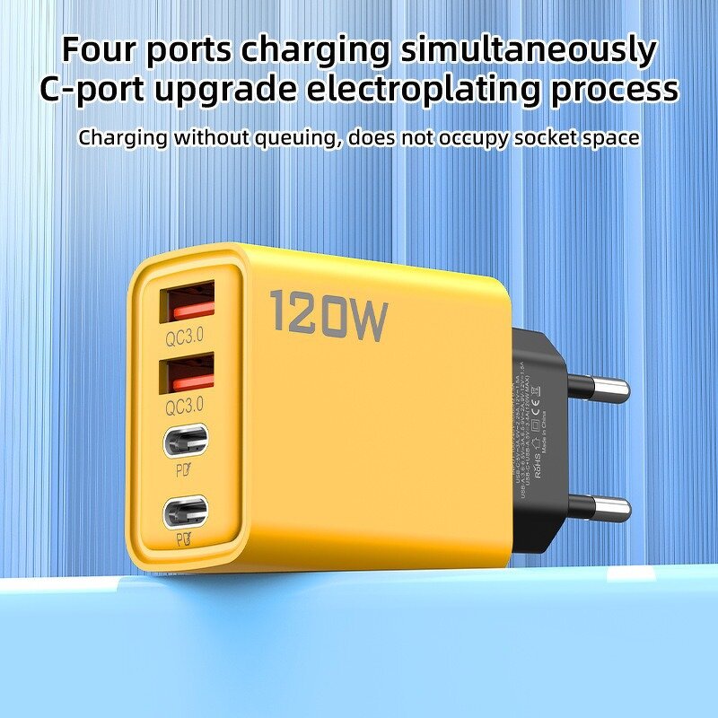 Fast Charger Supplier - 120W Ultra Fast 3PD 3USB Type C OEM