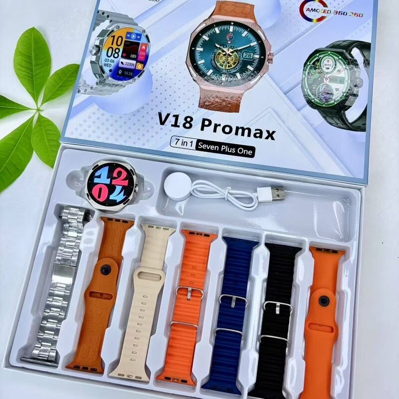 Smart Watch Supplier - PROMAX V18 7in1 Stainless Steel Band
