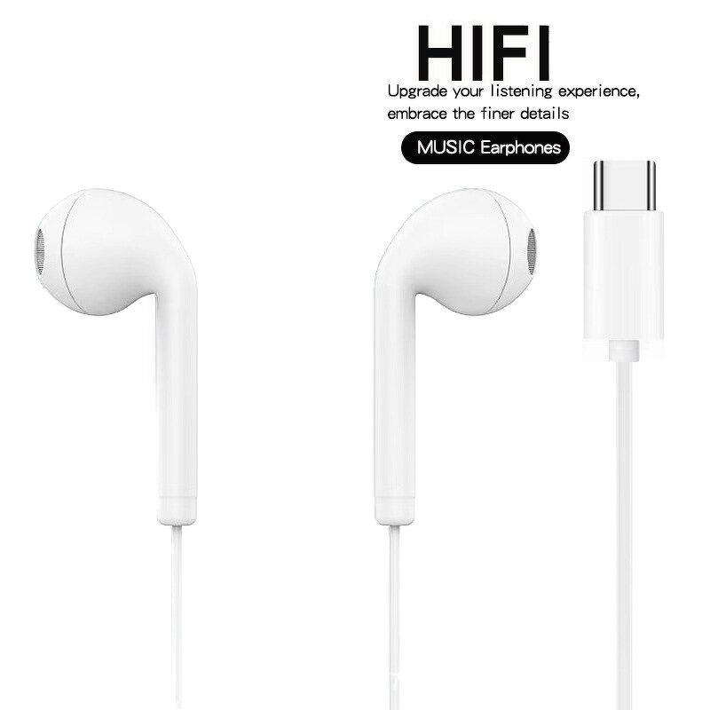 Wired Earphones Supplier - USB-C Semi-in-ear Plastic Music
