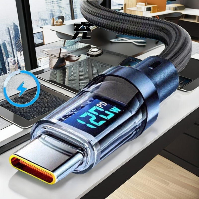 Type C Cable Supplier - Transparent Glowing 3A Fast 120W