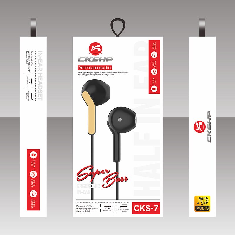 Wired Earphones Supplier - CKS-7 24-Bit HiFi Studio-Grade