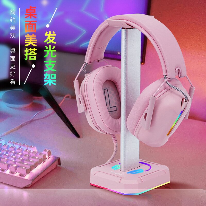 Headphone Stand Manufacturer - RGB Gamer Hanger with Hub Mounts