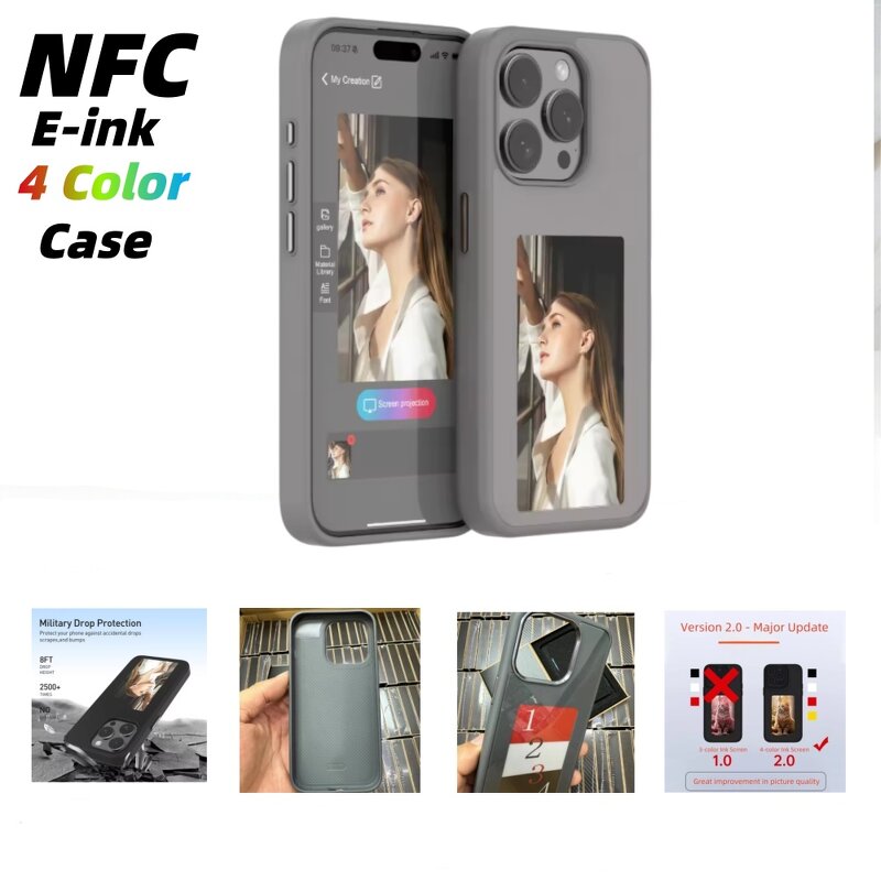 Smart Phone Case Supplier - DIY 4 Color NFC E-Ink Display