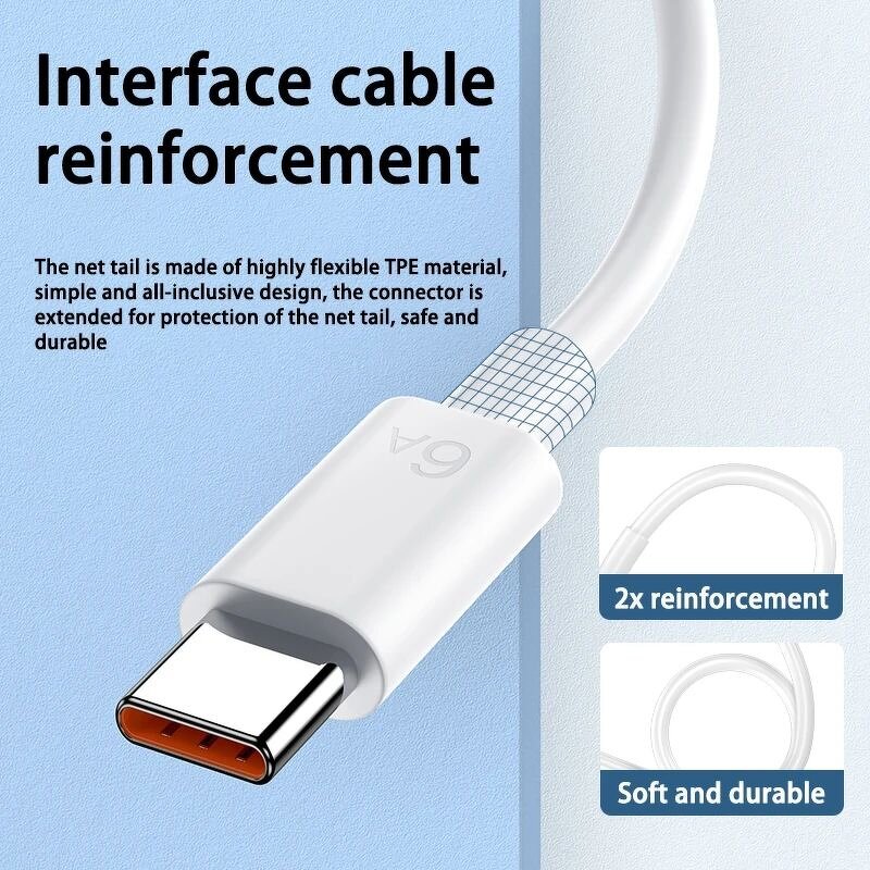 Charger Cable Supplier - 1M USB C Super Smart Fast 6A