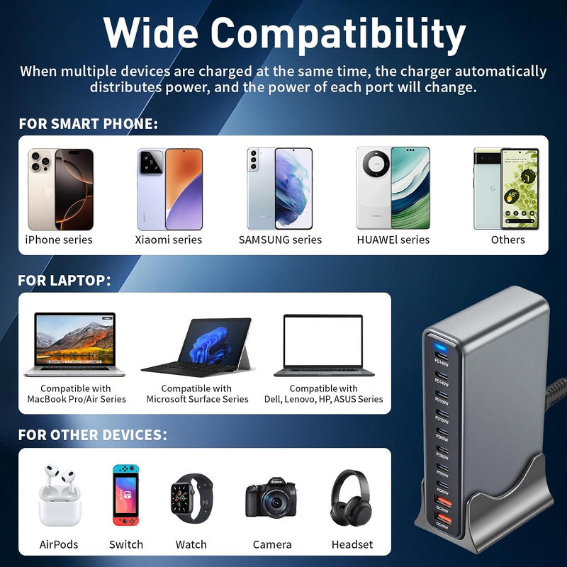Charging Station Supplier - 800W Portable Multi Port Fast