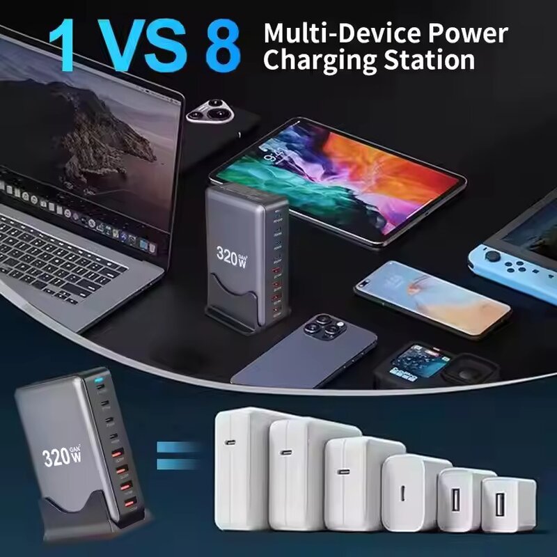 Wall Charger Supplier - 268W GaN USB PD QC3.0 3A 3C