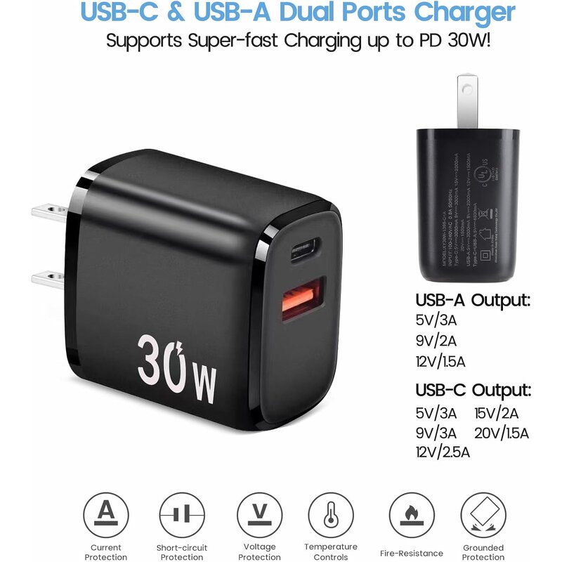 Fast Charger Manufacturer - PD 30W 20W Gan Multi USB Type C
