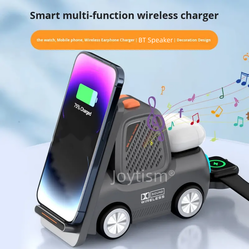 Wireless Charging Station Supplier - 5 in 1 with BT Speaker