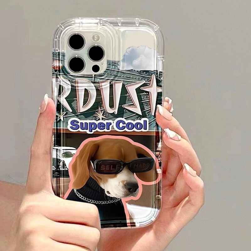 Phone Case Manufacturer - Sunglasses Cat Dog Transparent