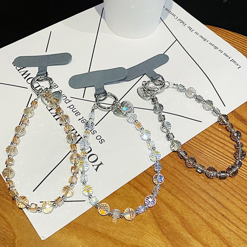 Mobile Phone Chain Manufacturer - Flash Crystal Beads Pendant