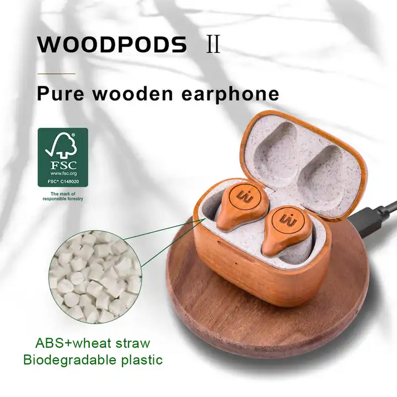 TWS Headphones Manufacturer - Multifunctional Wood GSR LED