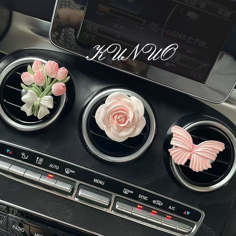 Car Fragrance Stone Manufacturer - Butterfly Tulip Flower