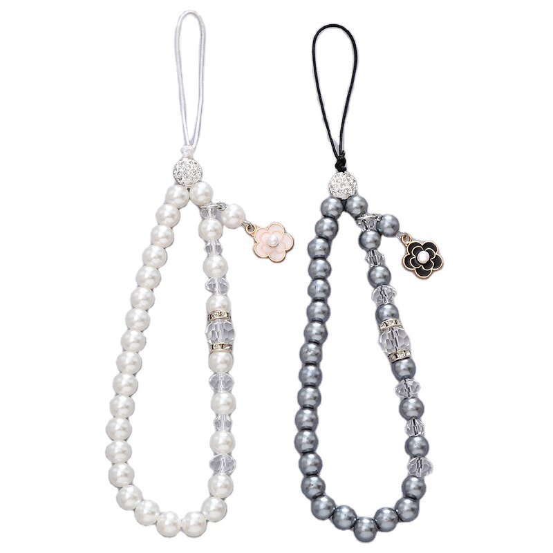 Mobile Phone Chain Manufacturer - Flower Pendant Beaded Lanyard