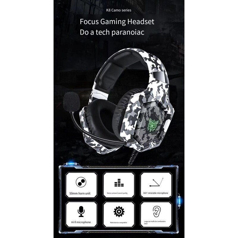 Gaming Headset Set Manufacturer - ONIKUMA Three-piece Luminous