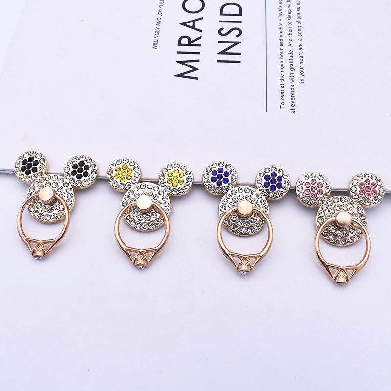 Mobile Phone Ring Manufacturer - Diamond-encrusted Cartoon Foldable