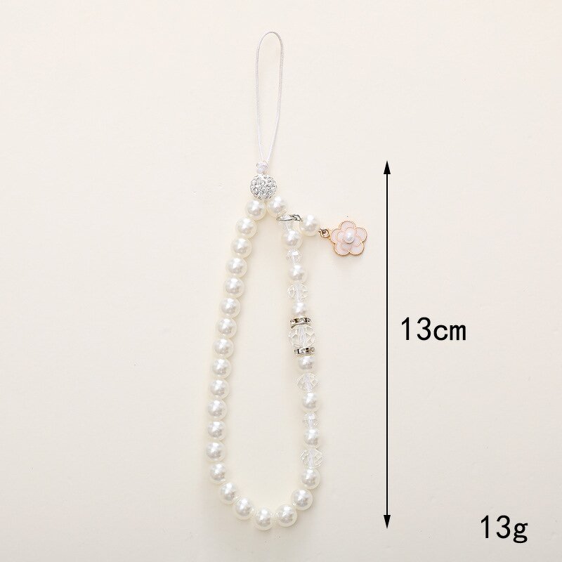 Mobile Phone Chain Manufacturer - Flower Pendant Beaded Lanyard