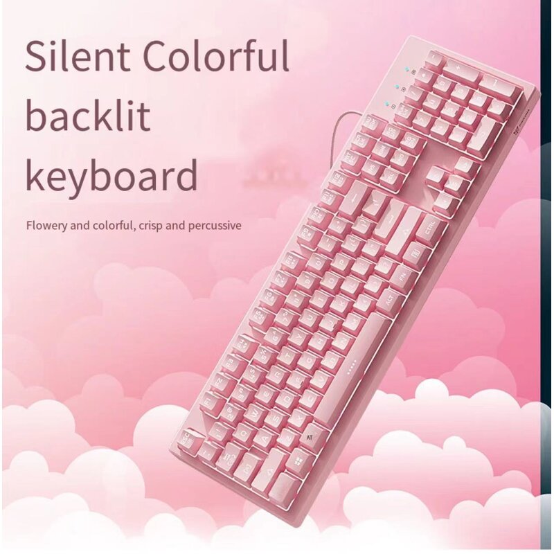 Keyboard Mouse Set Manufacturer - Pink Series G25 Wired Backlight