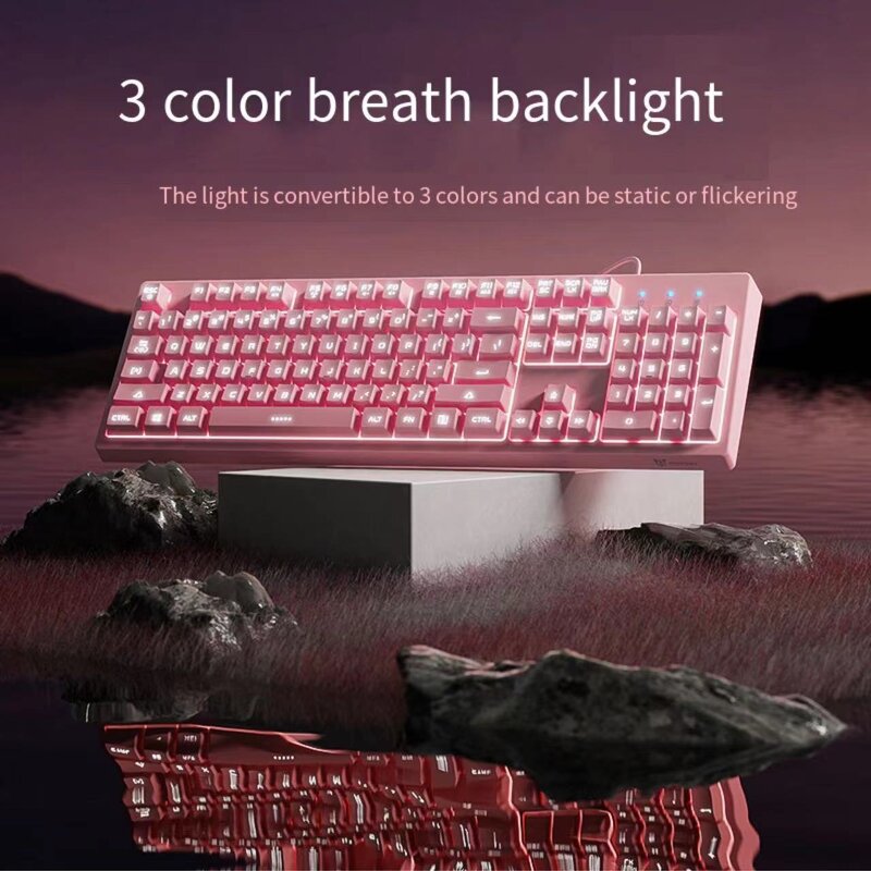 Keyboard Mouse Set Manufacturer - Pink Series G25 Wired Backlight