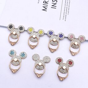 Mobile Phone Ring Manufacturer - Diamond-encrusted Cartoon Foldable