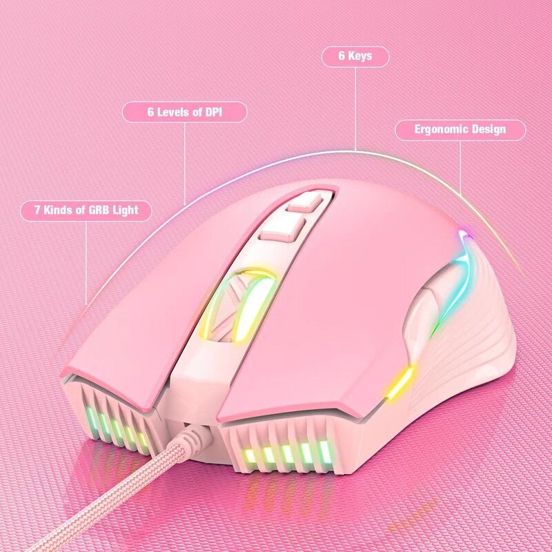 Keyboard Mouse Set Manufacturer - Pink Series G25 Wired Backlight