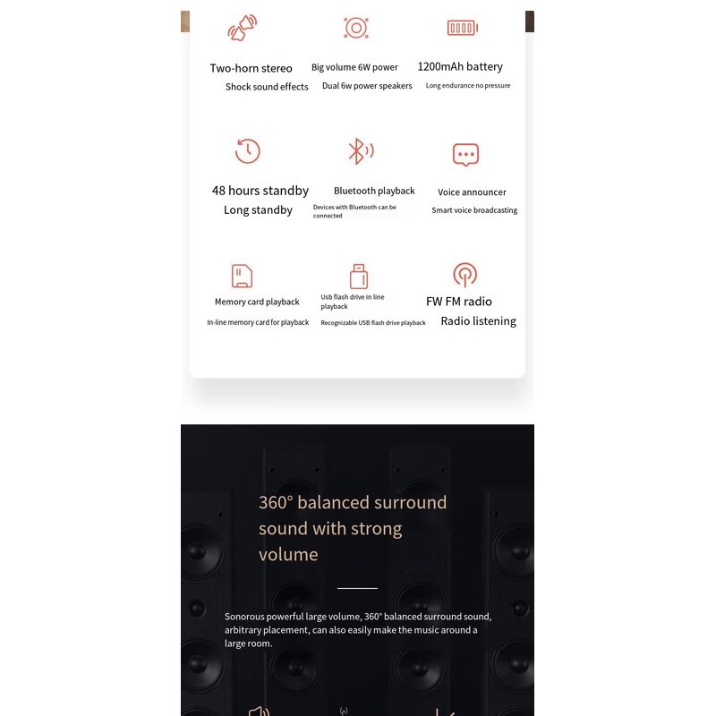 Portable Wireless Speaker Manufacturer - RGB LED Airplay Feature