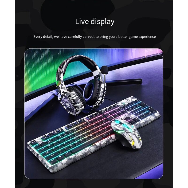 Gaming Headset Set Manufacturer - ONIKUMA Three-piece Luminous