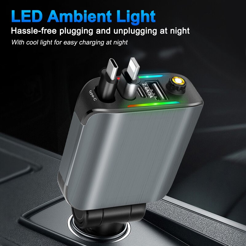 Car Phone Charger Manufacturer - Atmosphere Light 120W Fast Charging