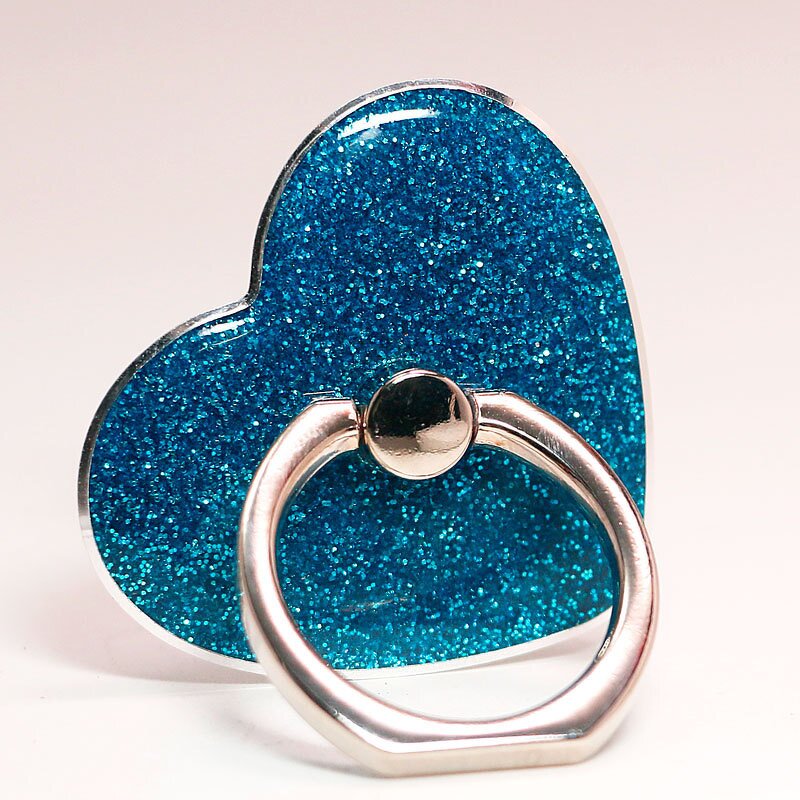 Mobile Phone Ring Manufacturer - Heart Glitter Rotating