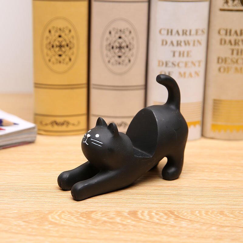 Mobile Phone Holder Manufacturer - Cartoon Cat Resin Desktop