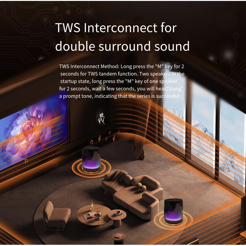 Wireless Speaker Manufacturer - Private Model RGB LED Lighting