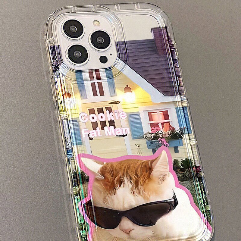 Phone Case Manufacturer - Sunglasses Cat Dog Transparent