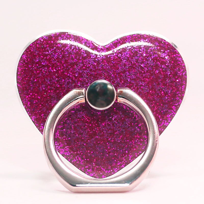 Mobile Phone Ring Manufacturer - Heart Glitter Rotating