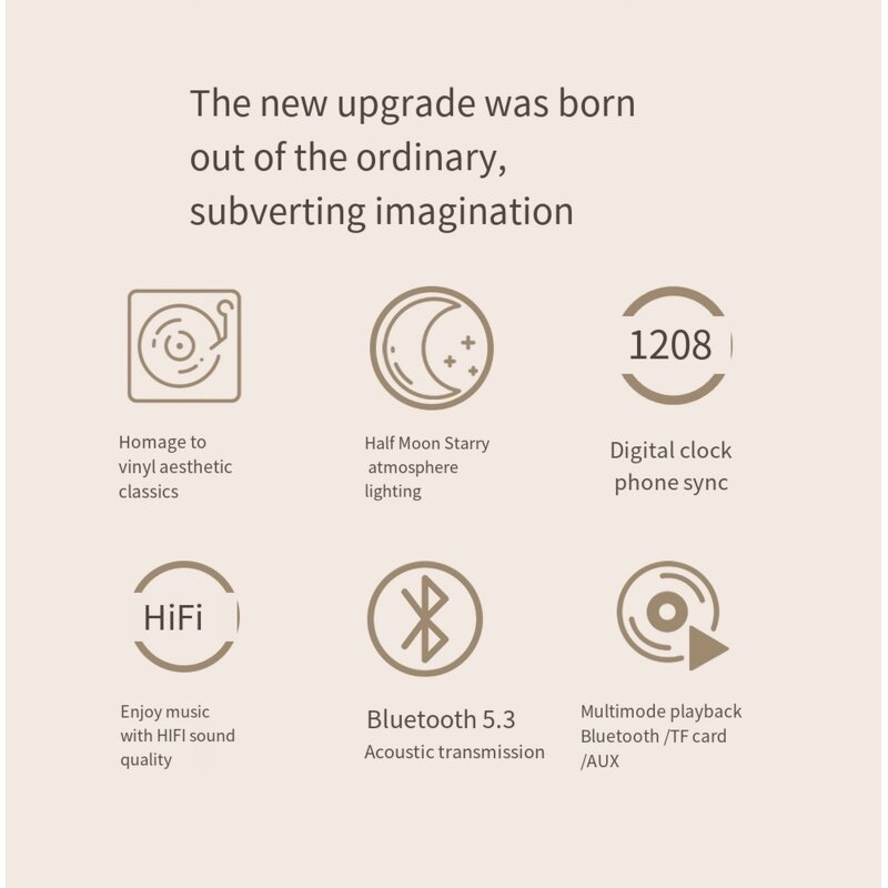 Vinyl Record Speaker Manufacturer - HD Sound Quality Moon RGB