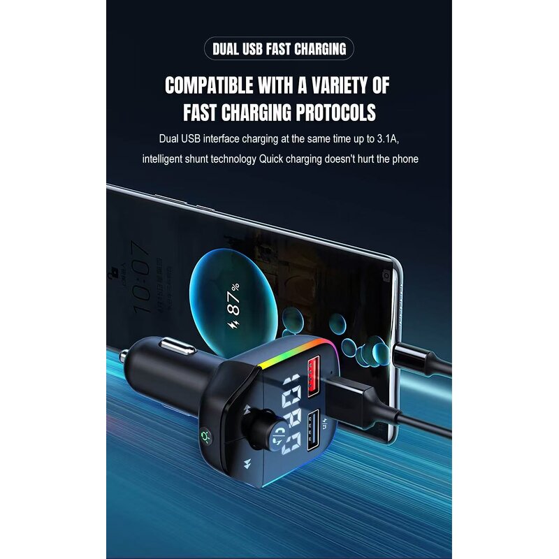 Car Bluetooth MP3 Player Manufacturer - FM Transmitter Dual USB