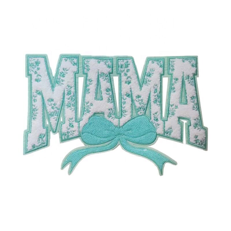 Chenille Patch Manufacturer - Floral Mama Big Size Bow Sequins