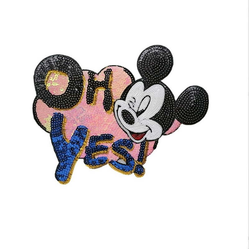 Chenille Iron Patches Manufacturer - Large Size Micky Mouse